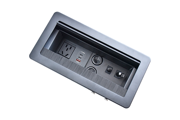 桌面線材自動回收多媒體信息盒